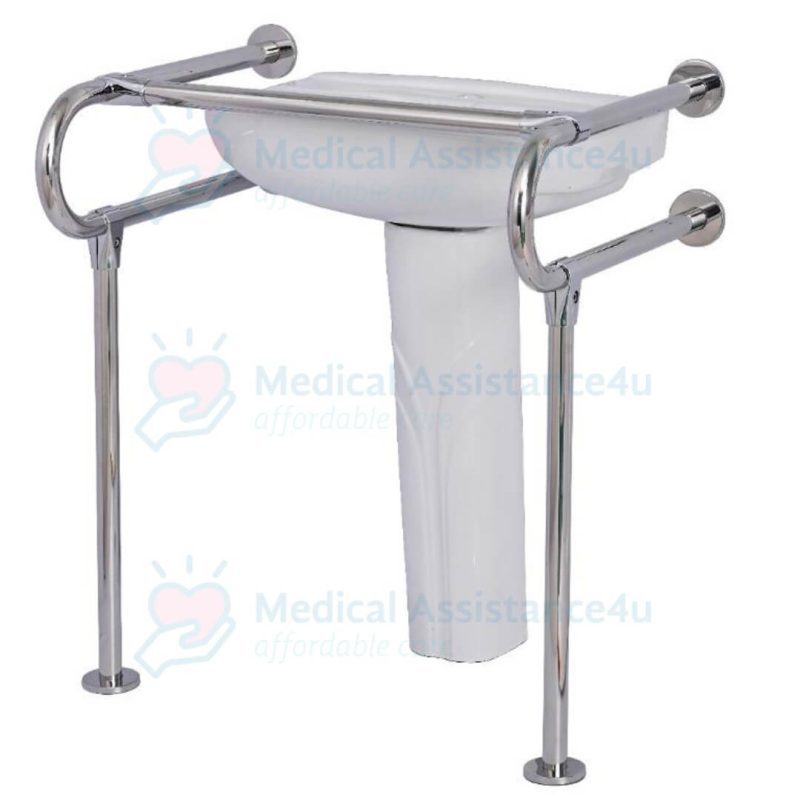 Stainless Steel Basin Support Bar with Leg