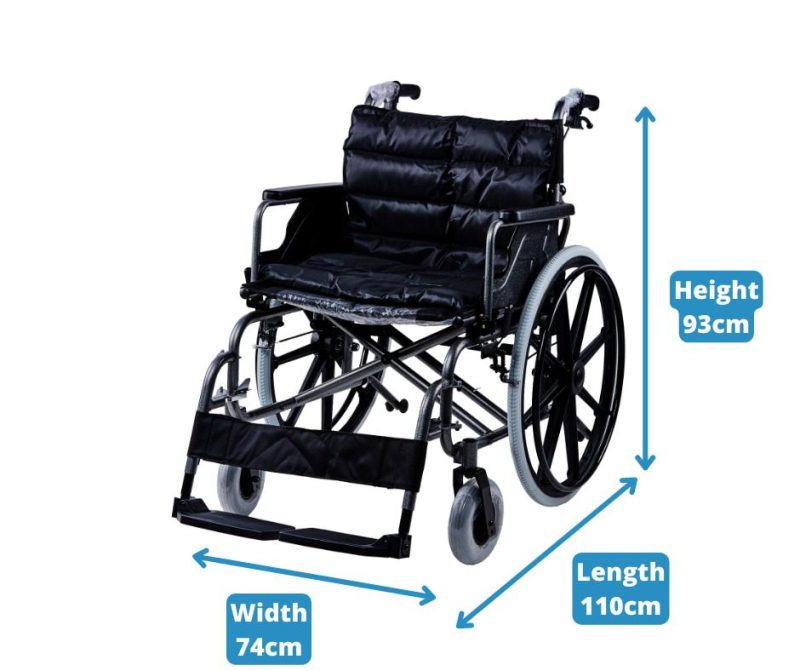 Bariatric Wheelchair with measurements