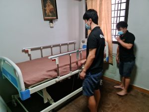 Hospital bed delivery installation